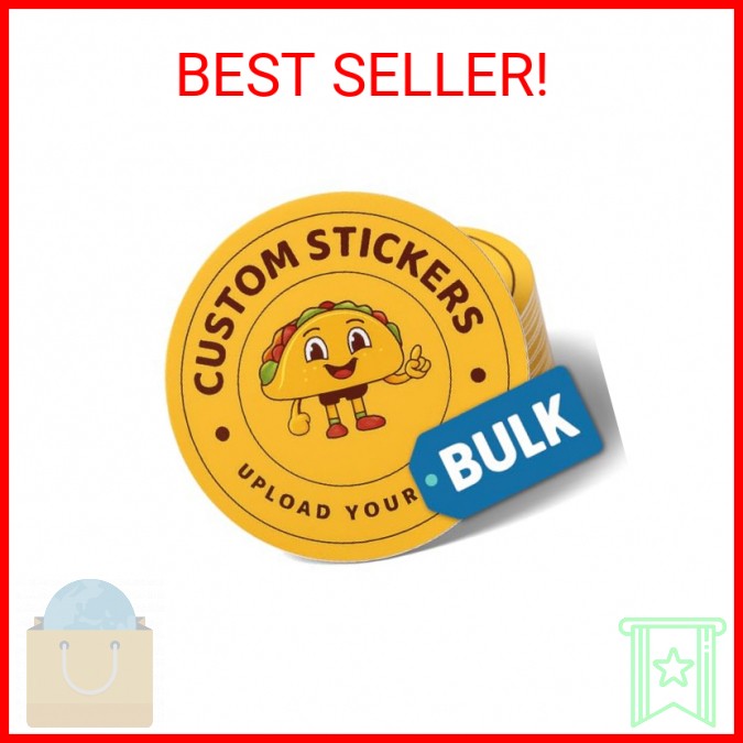 Custom Stickers Bulk | Upload Your Logo | 25-1000 | Sizes 2 inch to 12 inches |