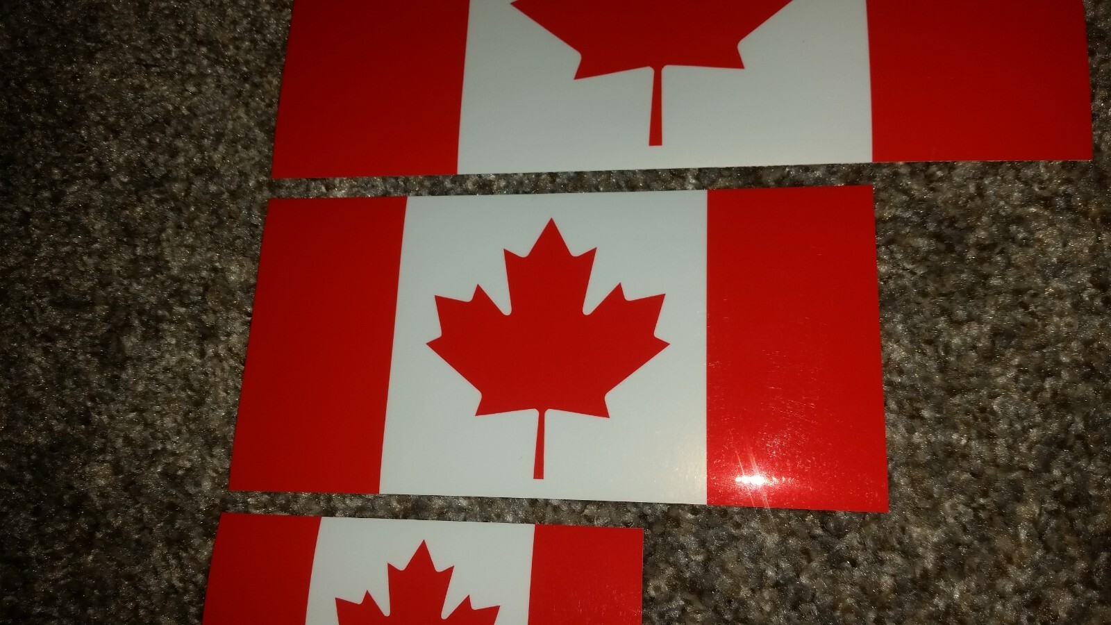 CANADIAN FLAG STICKER *Choose your size* Adhesive Vinyl MADE IN USA REAL RATIO