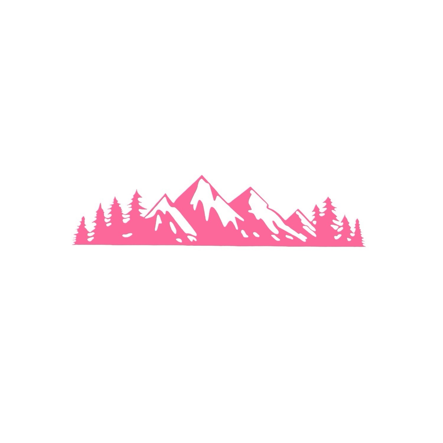 MOUNTAIN RANGE TREE LANDSCAPE SCENE Vinyl Decal for Car Jeep Truck