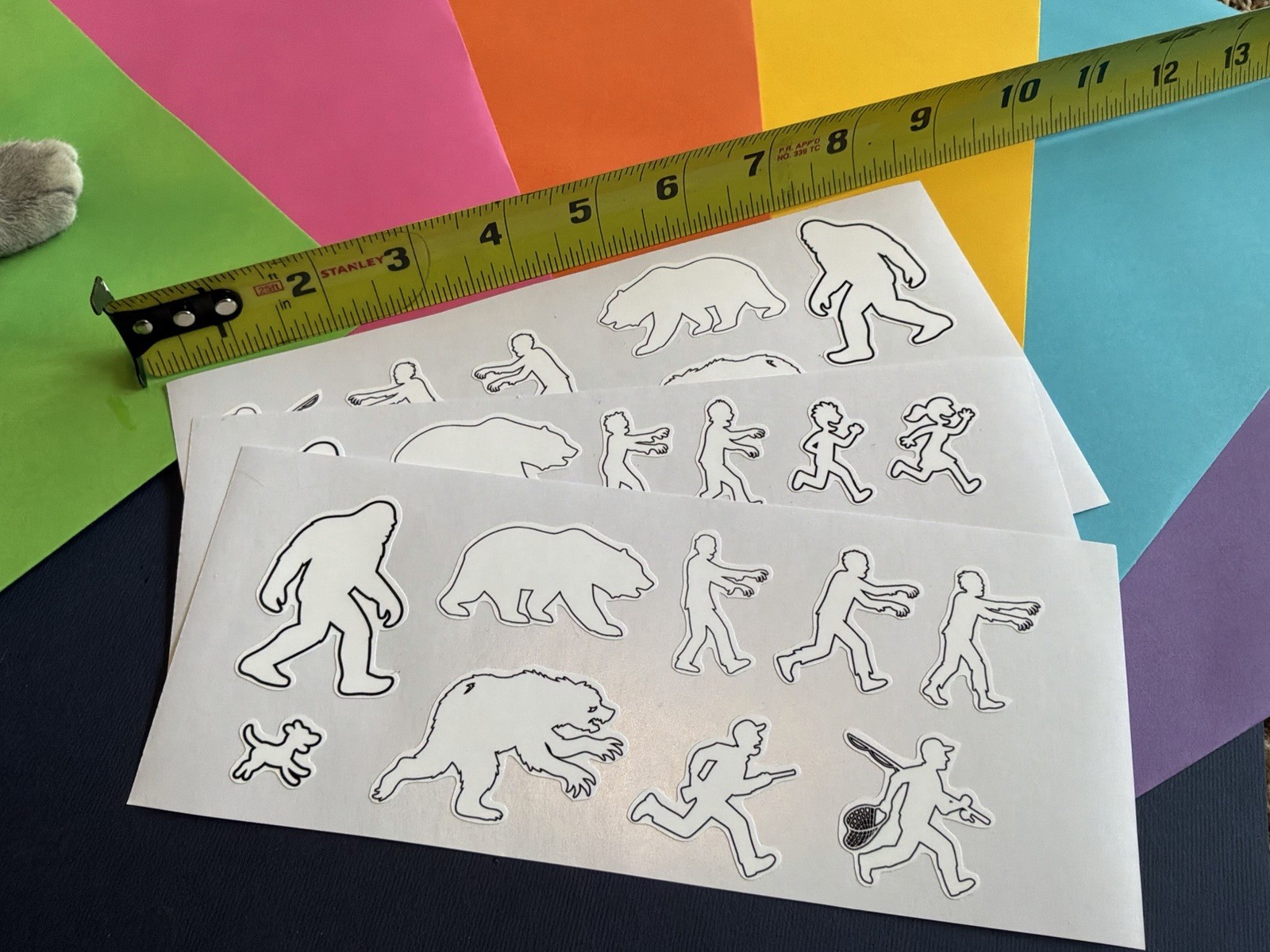 Sasquatch & Zombies RC Scale Hobby Notebook Pre-Cut Decal Set Of 33 1"x1 1/2"