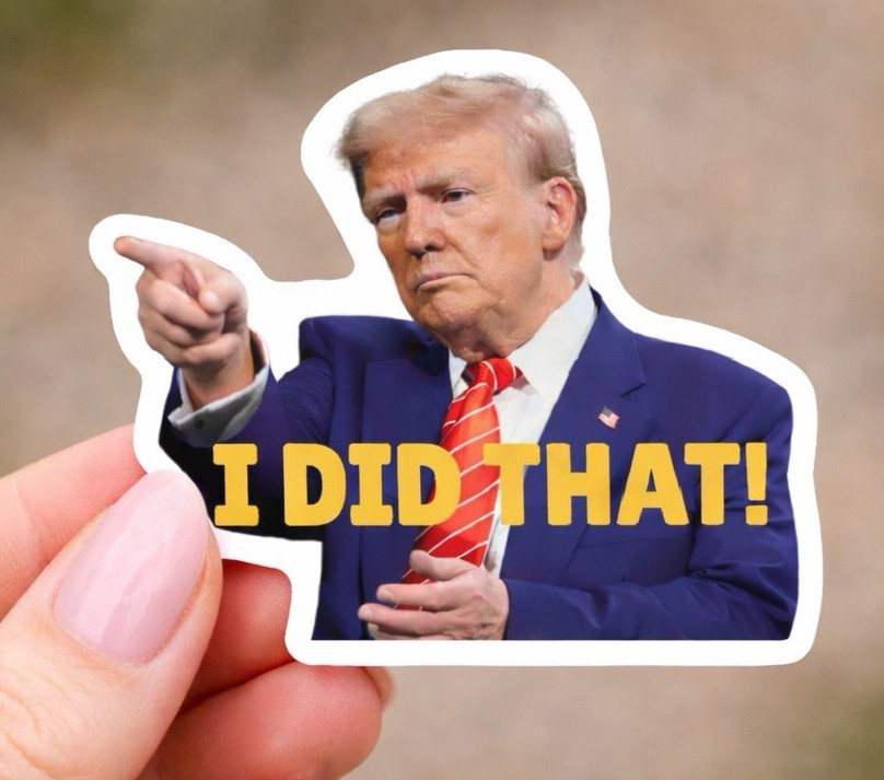 Trump I Did That 20 Pcs 2" Stickers Waterproof Vinyl Decals for Car Gas Pump