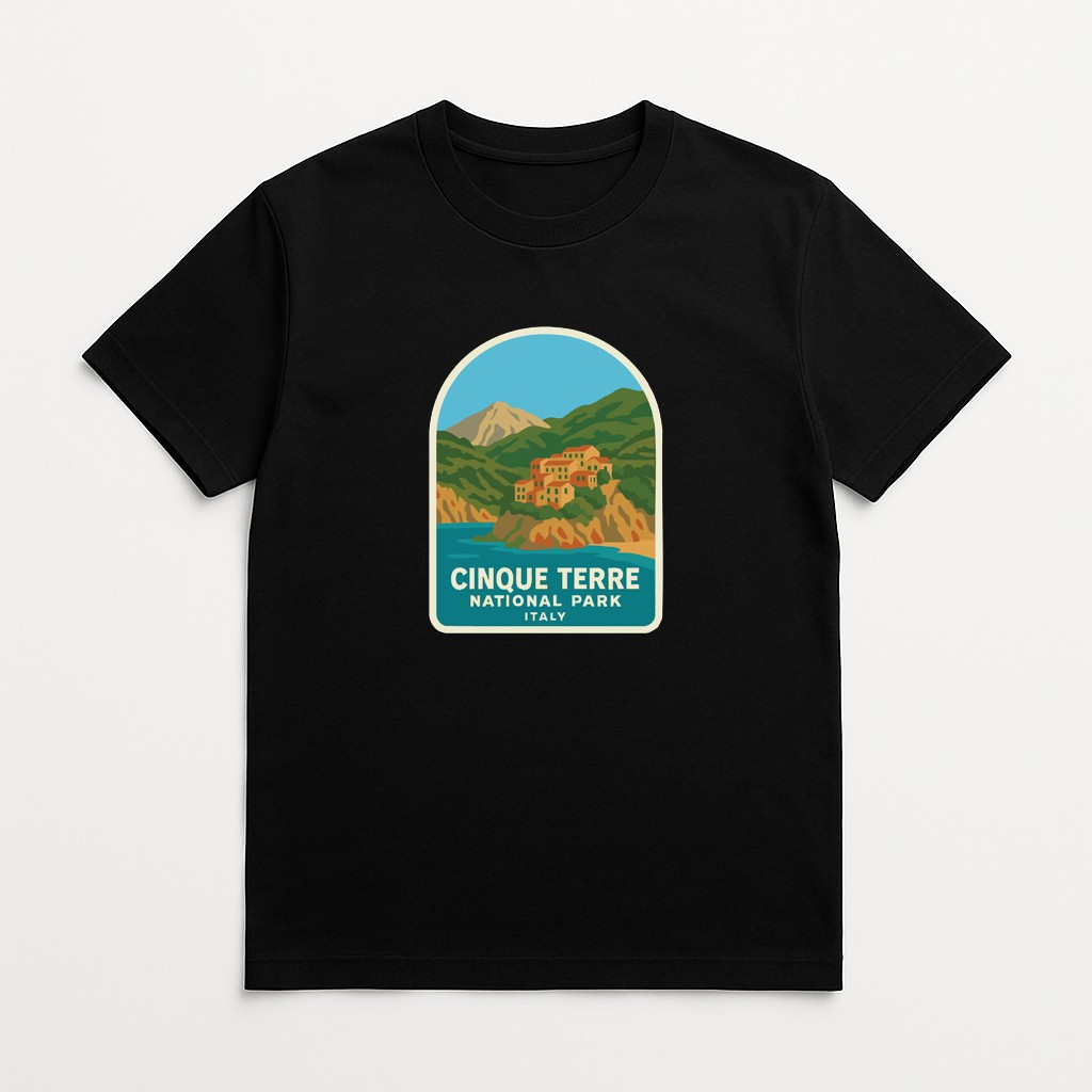 Cinque Terre Italy Iron On Heat Transfer Vinyl HTV Die-Cut World National Parks