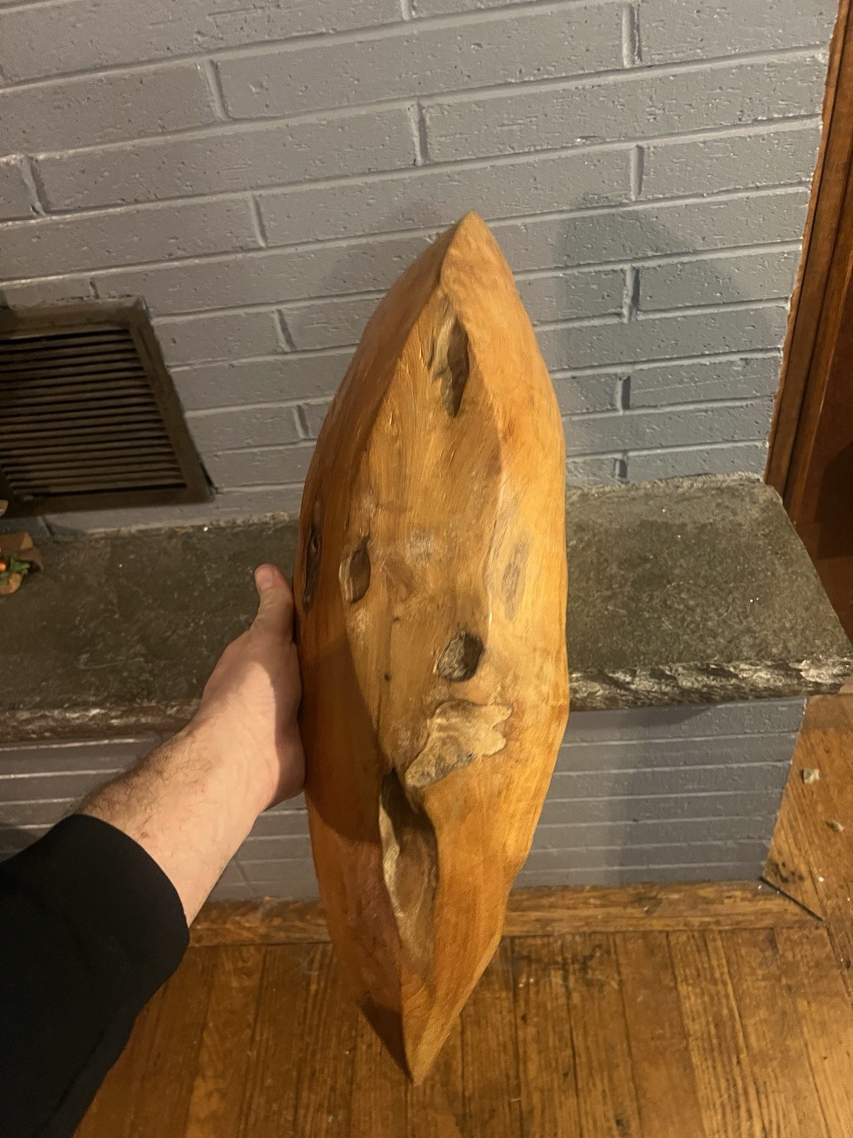 Carved Root Tray Wood Decorative Bowl 20in By 6.5 In