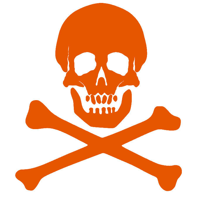 SKULL AND CROSSBONES, PIRATE Decal Stickers for Cars, Windows, Laptops, Tablets.