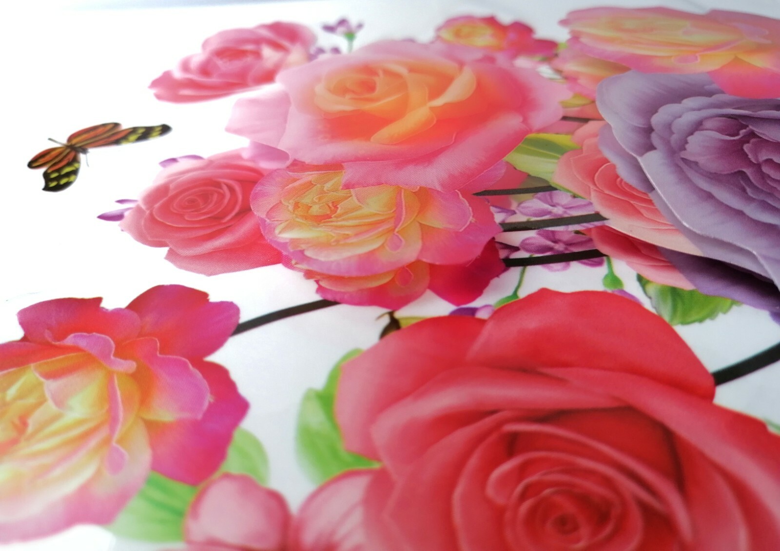 3D Beautiful Home Decoration Wall Art Sticker Flower Vase with Butterflies NEW