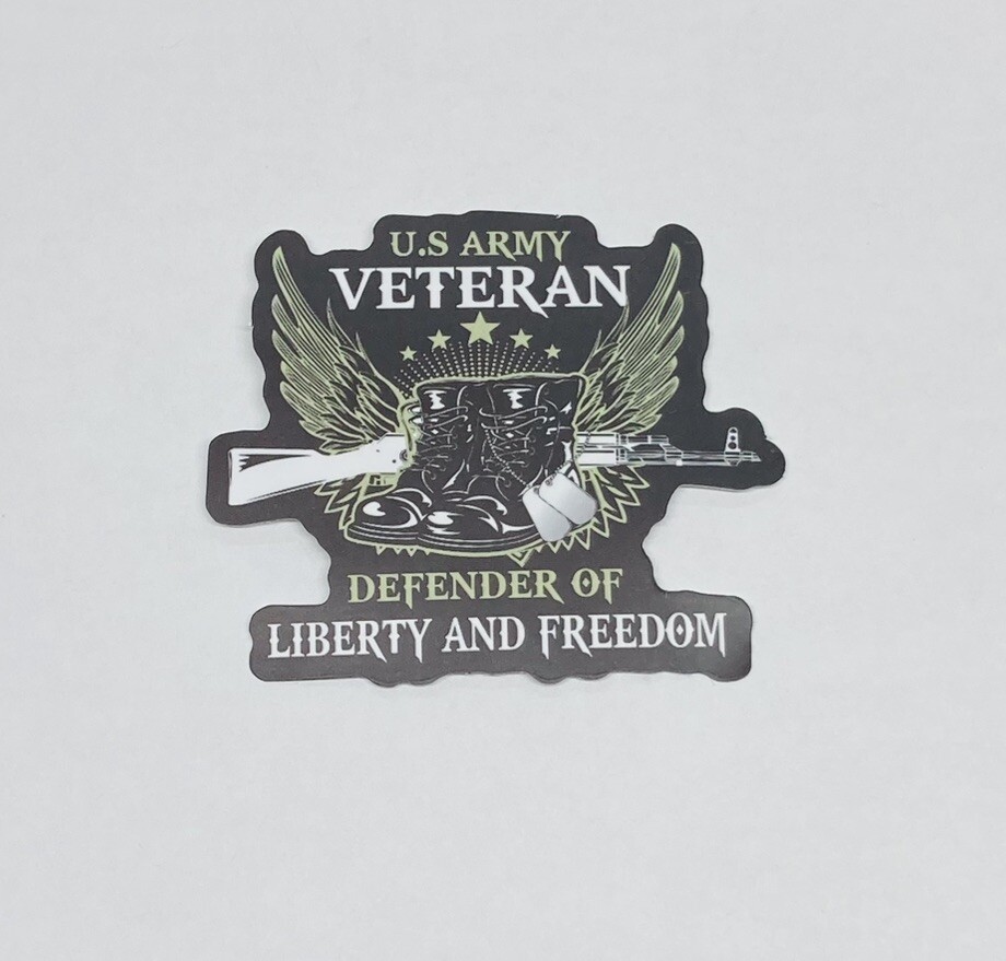 “Defender Of Liberty And Freedom” Sticker Military Veteran USA Souvenir Tc6