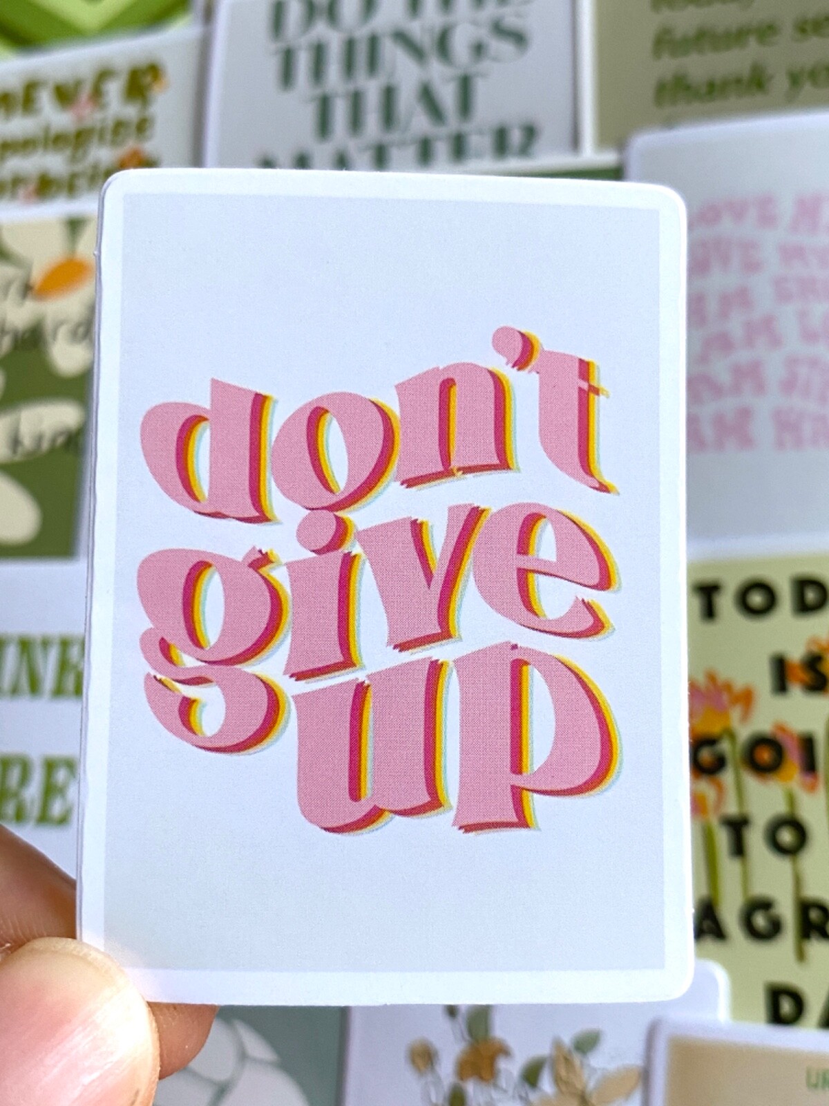 5-50 pcs Motivational Stickers, Letter Postcard Flower Inspirational Boho Decals