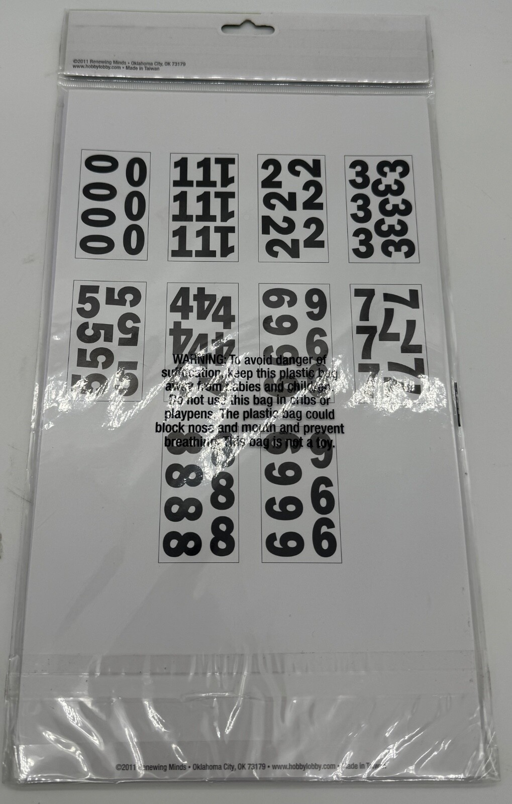 Renewing Minds Adhesive Numbers 3.5 Inch Black Craft DIY Numbers