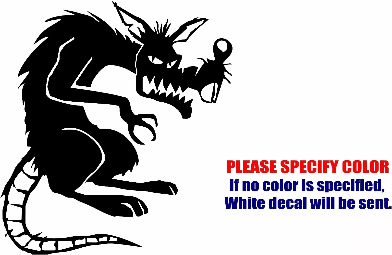 Evil Rat Mouse Vinyl Decal Sticker Car Truck window Bumper Various Sizes