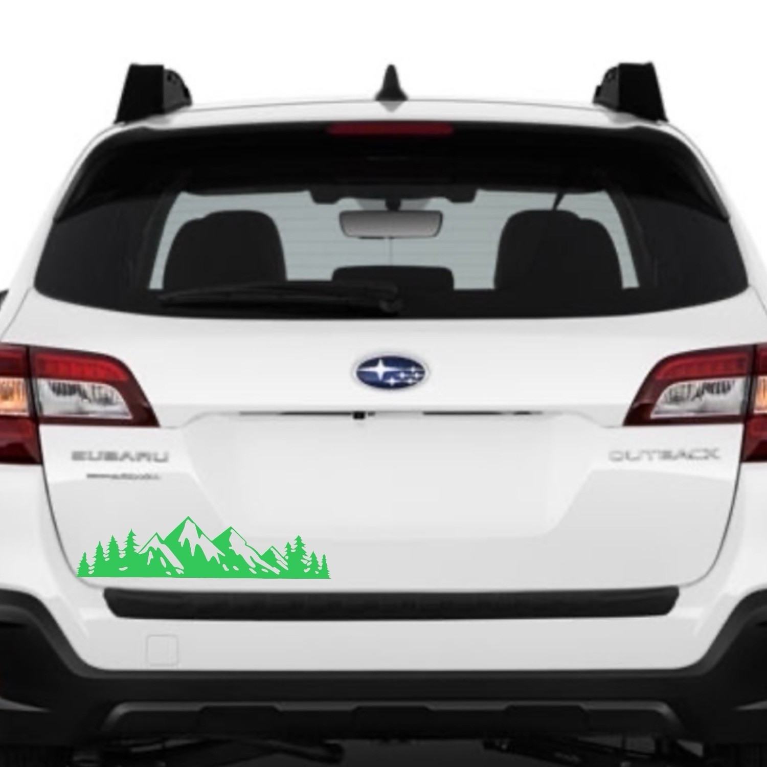 MOUNTAIN RANGE TREE LANDSCAPE SCENE Vinyl Decal for Car Jeep Truck