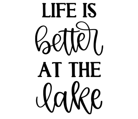 Life Is Better At The Lake Vinyl Decal Bumper Sticker Car Truck Window Wall Art
