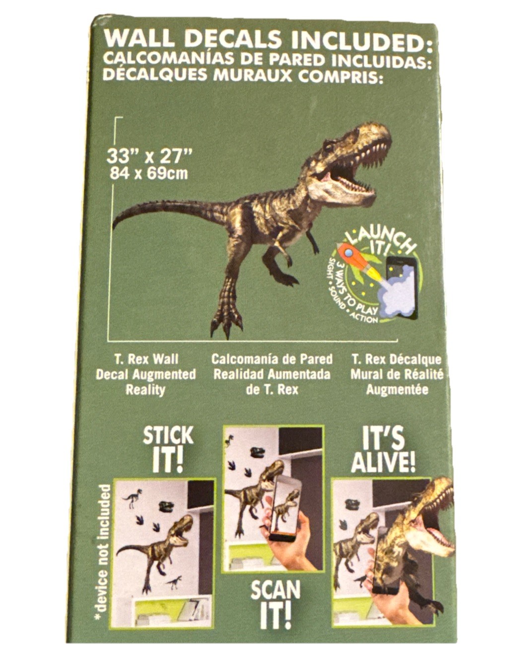 Dinosaur T-Rex Wall Decal Art Decor 6 Decals NIB