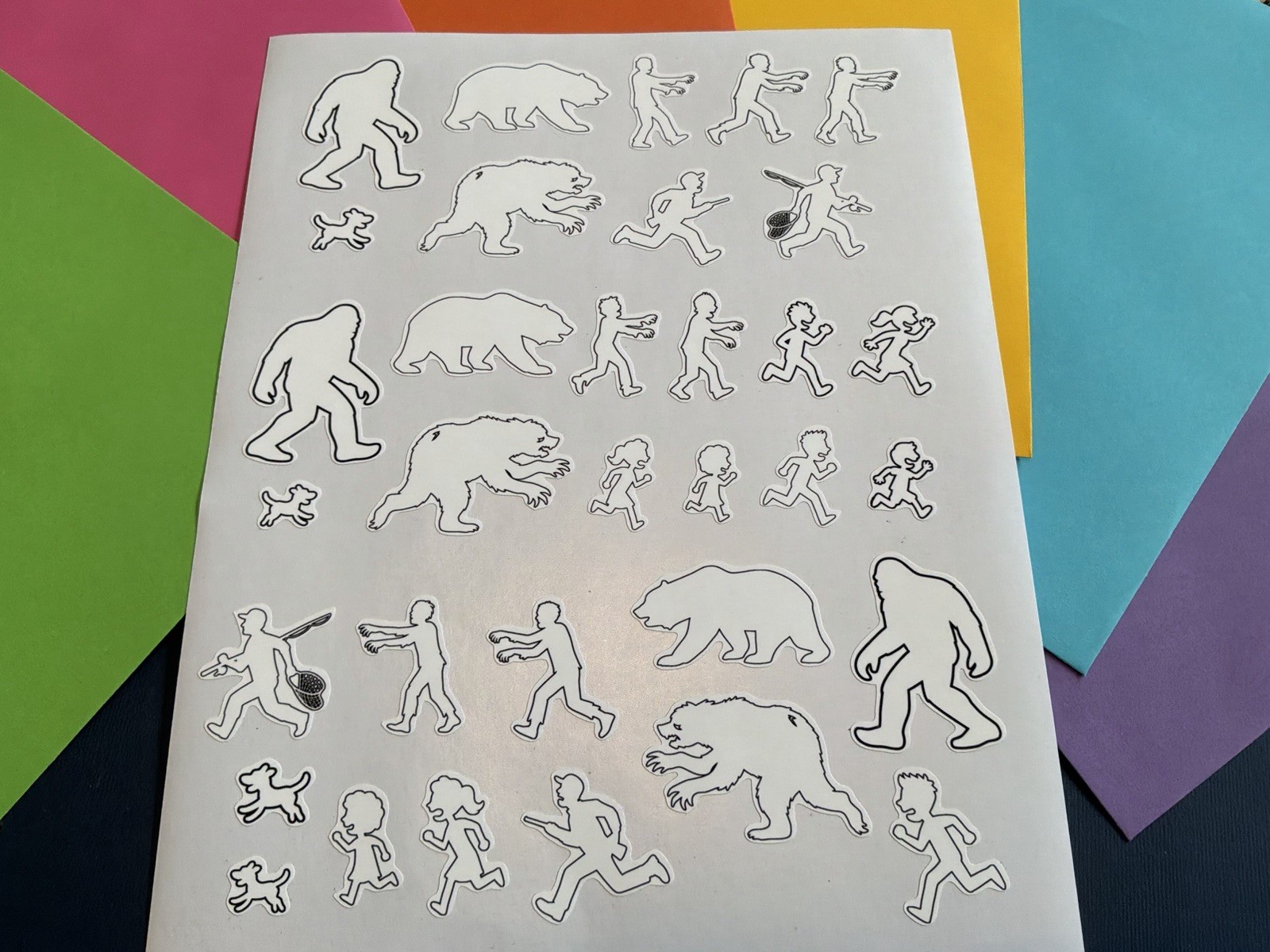 Sasquatch & Zombies RC Scale Hobby Notebook Pre-Cut Decal Set Of 33 1"x1 1/2"