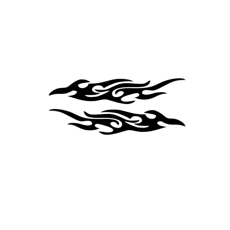 Auto Car Motorcycle Flame Fire Totem Sticker Bumper Mirror Scratch Cover
