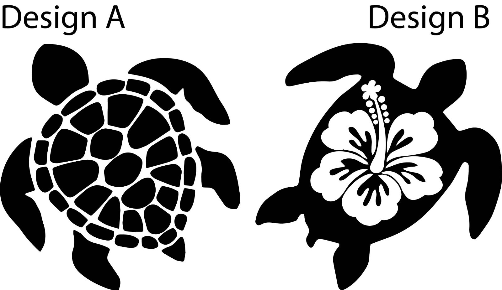 4.5" Sea Turtle Decal Sticker Ocean Marine Wildlife Hawaii Flower Hibiscus Shell