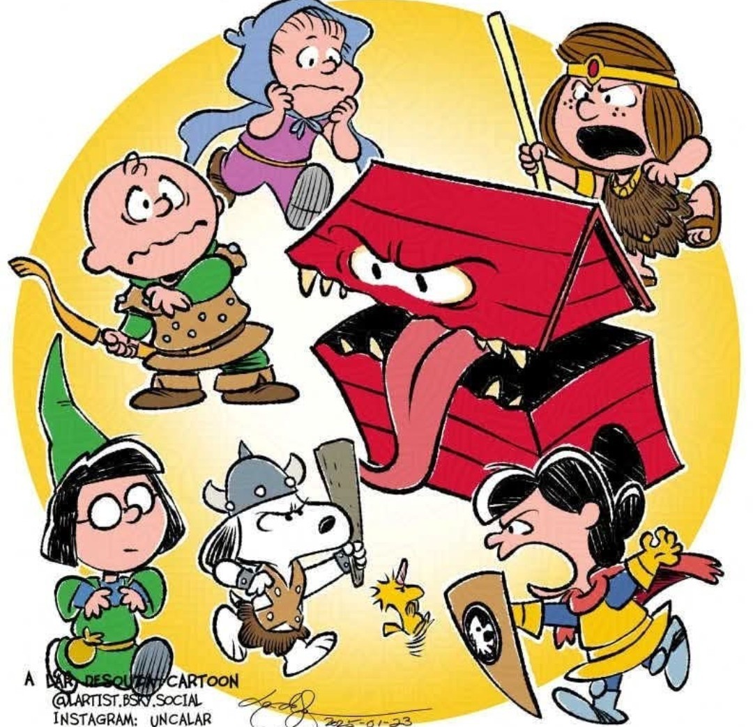 DUNGEON AND DRAGONS X PEANUTS CROSSOVER DIE-CUT VYNIL STICKER