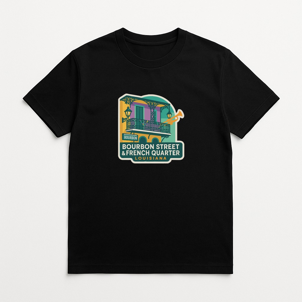 Bourbon Street & French Quarter LA Iron On Heat Transfer Vinyl HTV Symbolic