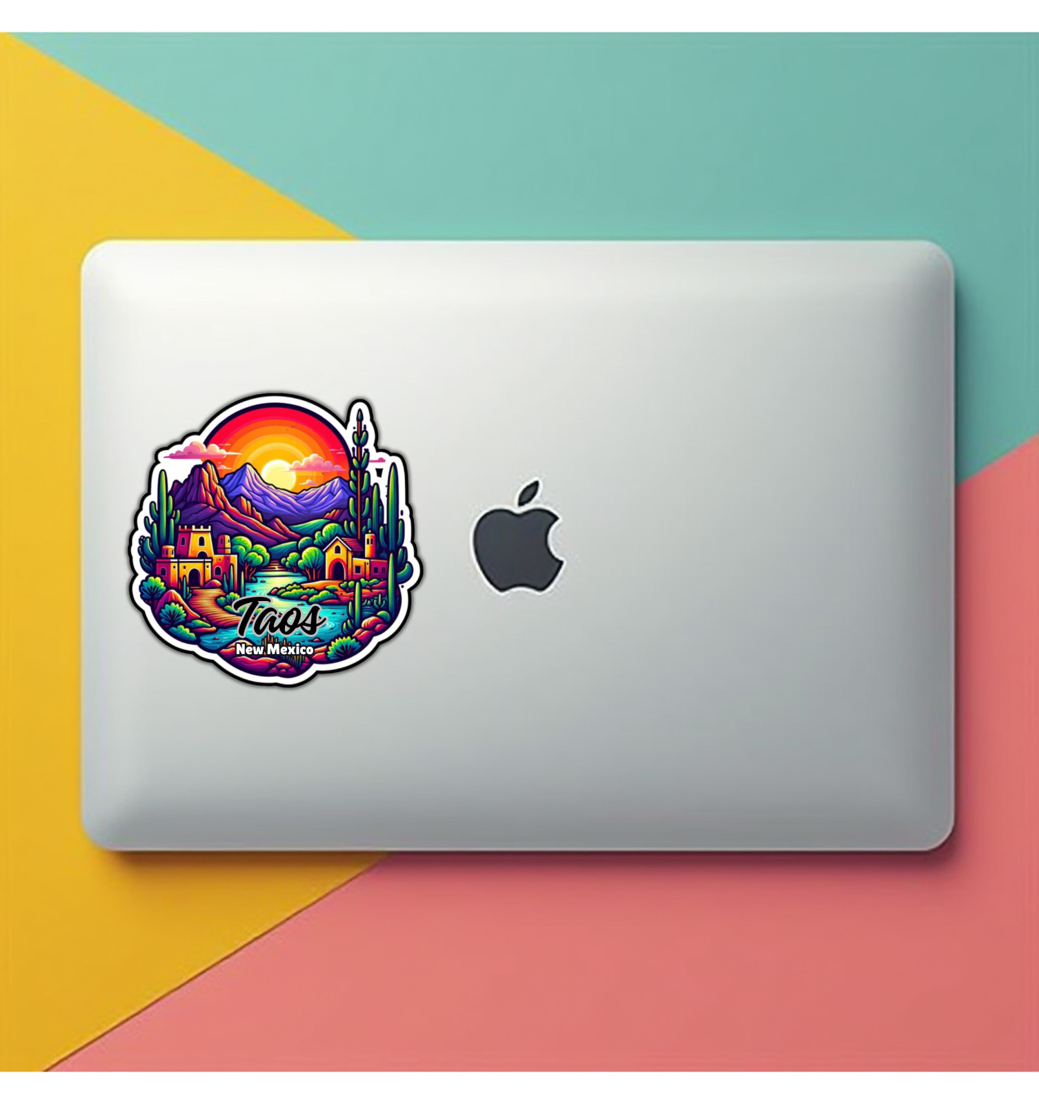 Taos New Mexico Fridge Magnet or Laptop Sticker