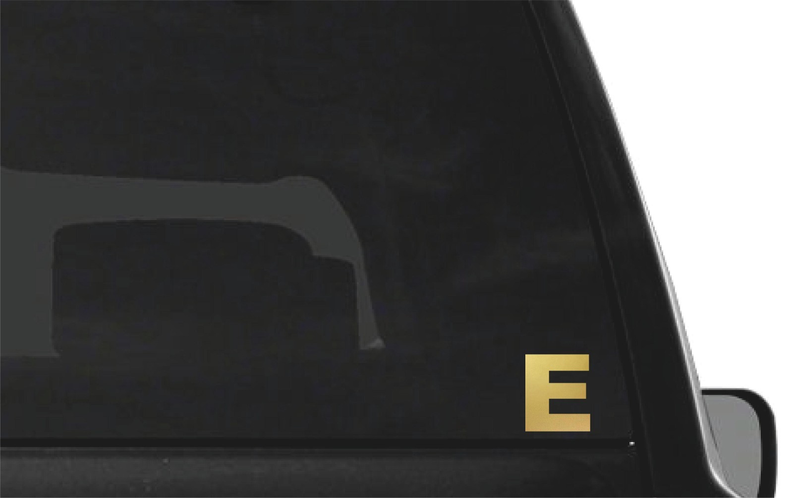 Letter E Initial Arial Black font Vinyl Sticker Decal Monogram Diploma