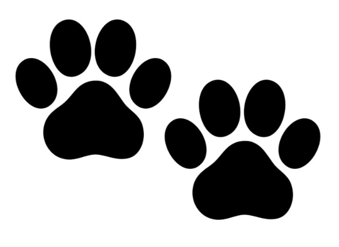 Animal Dog Cat paw print Vinyl Decal Sticker Rearview Mirror Car Truck Set of 2