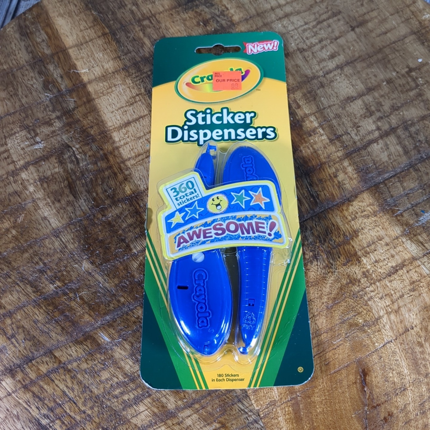 Crayola Vintage Stickers Dispensers stars,AWESOME!Super Student,&Sign