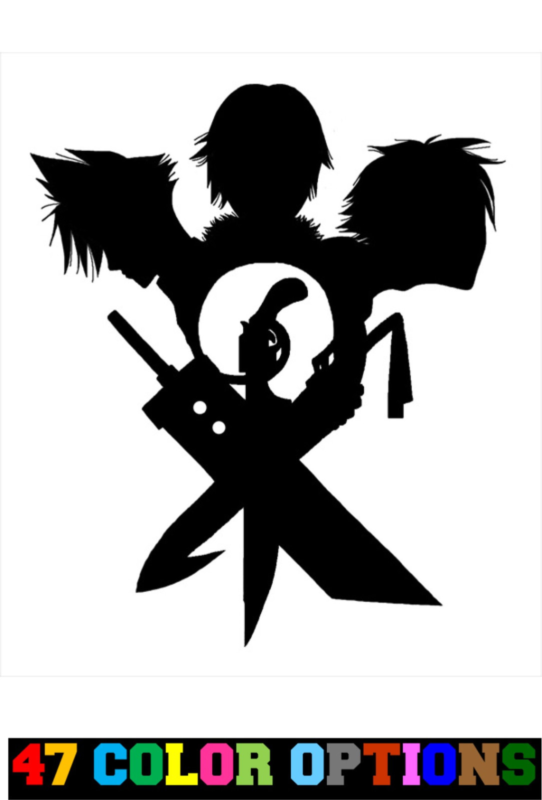 Vinyl Decal Truck Car Sticker Laptop – Video Games Final Fantasy Trio Cloud