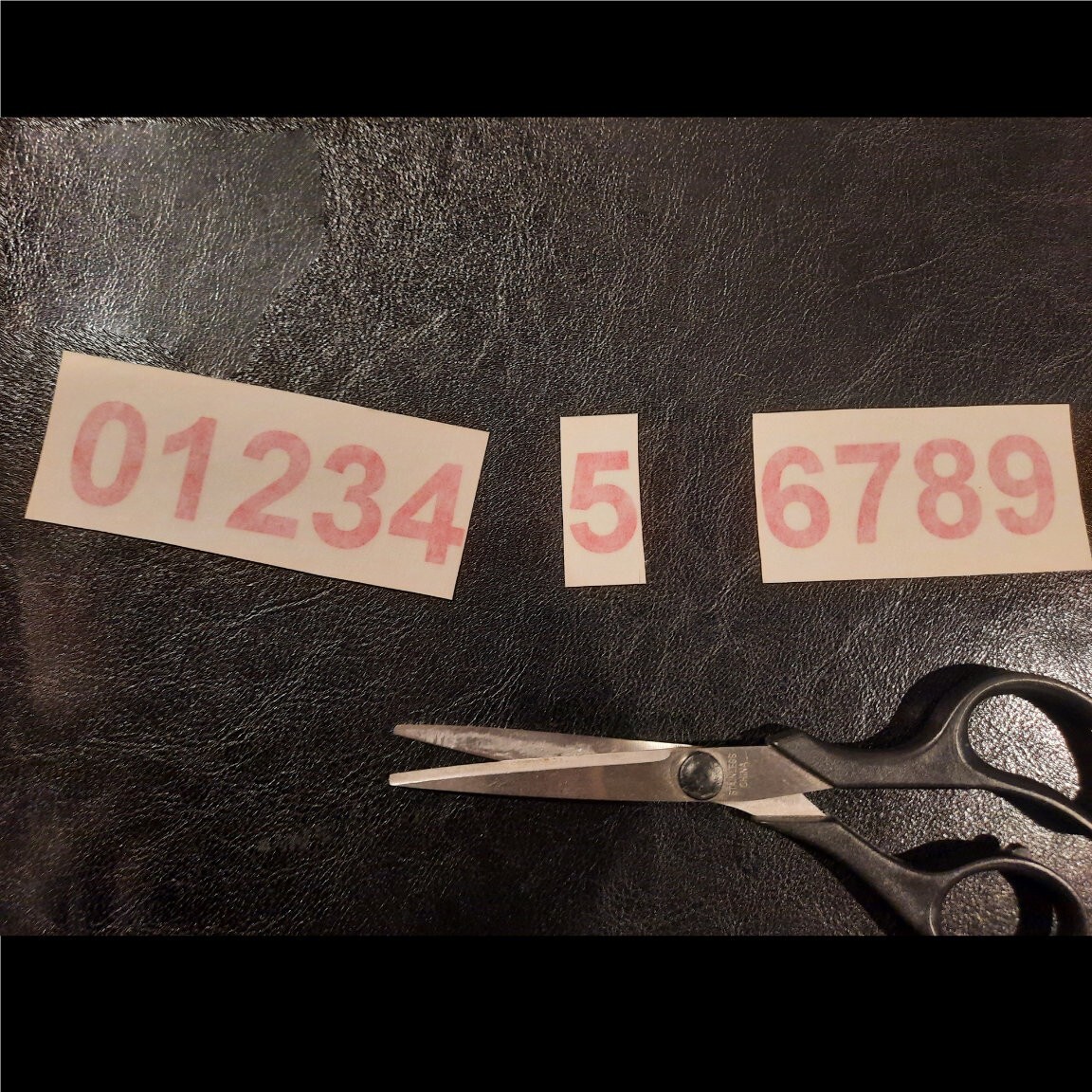 0 – 9 Number Decals Color: Matte Black – Select Size – 40 Stickers 4 of Each