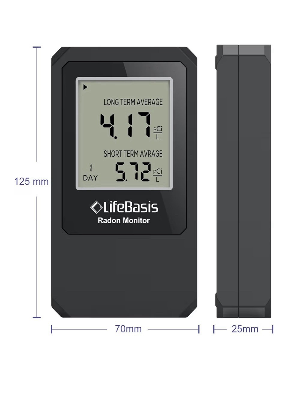 LifeBasis Indoor Air Quality Monitor for Home, Battery Powered Sensor Device