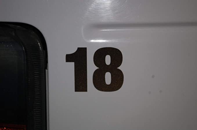 0-9 Reflective Numbers Black Sticker Vinyl Decals CHOOSE 1"-12" Set Of 40 (RV2)