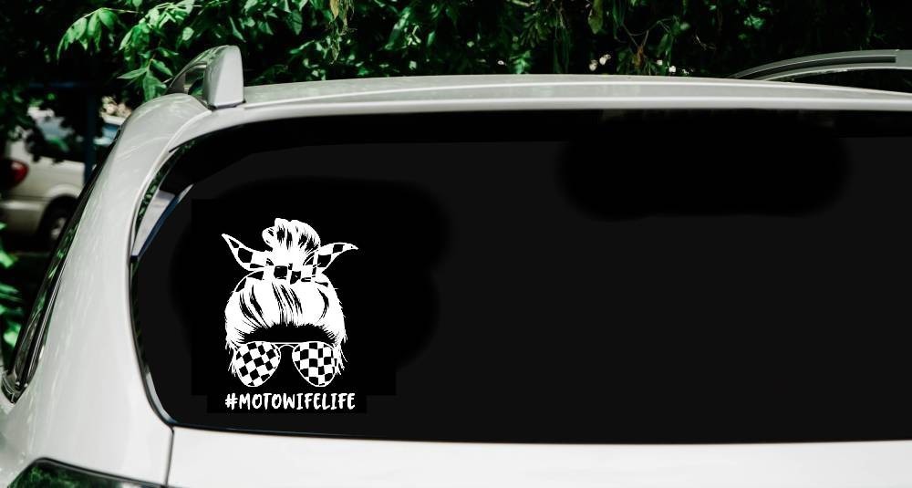 Moto Wife Life Decal, MotoWifeLife Decal, Racing Decal