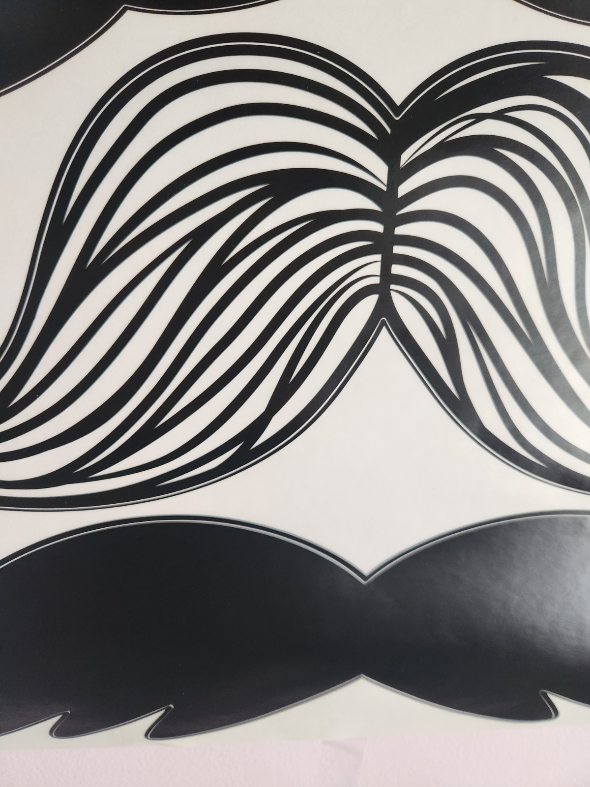 5 Moustache Stickers 15 – 17" Wide