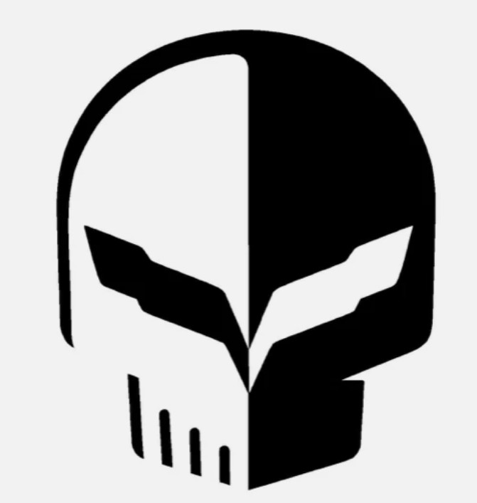 Corvette C7.R Racing Stingray Jake Skull Punisher Vinyl Decal Die Cut
