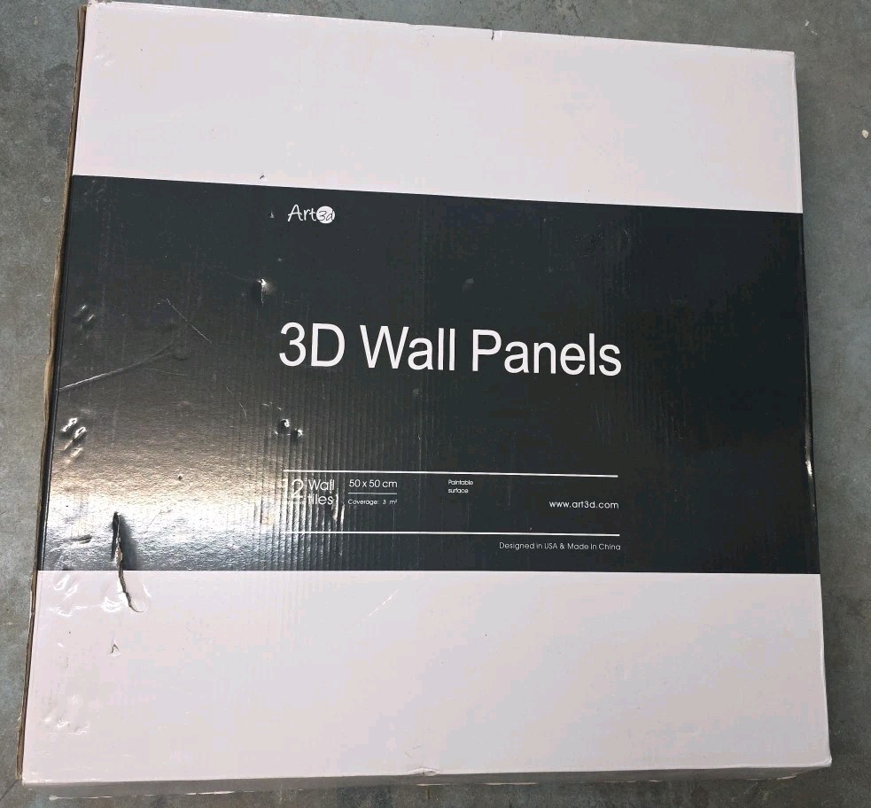 Art3d 3D Wall Panels Open Box 12 White Panels 19.6"×19.6"