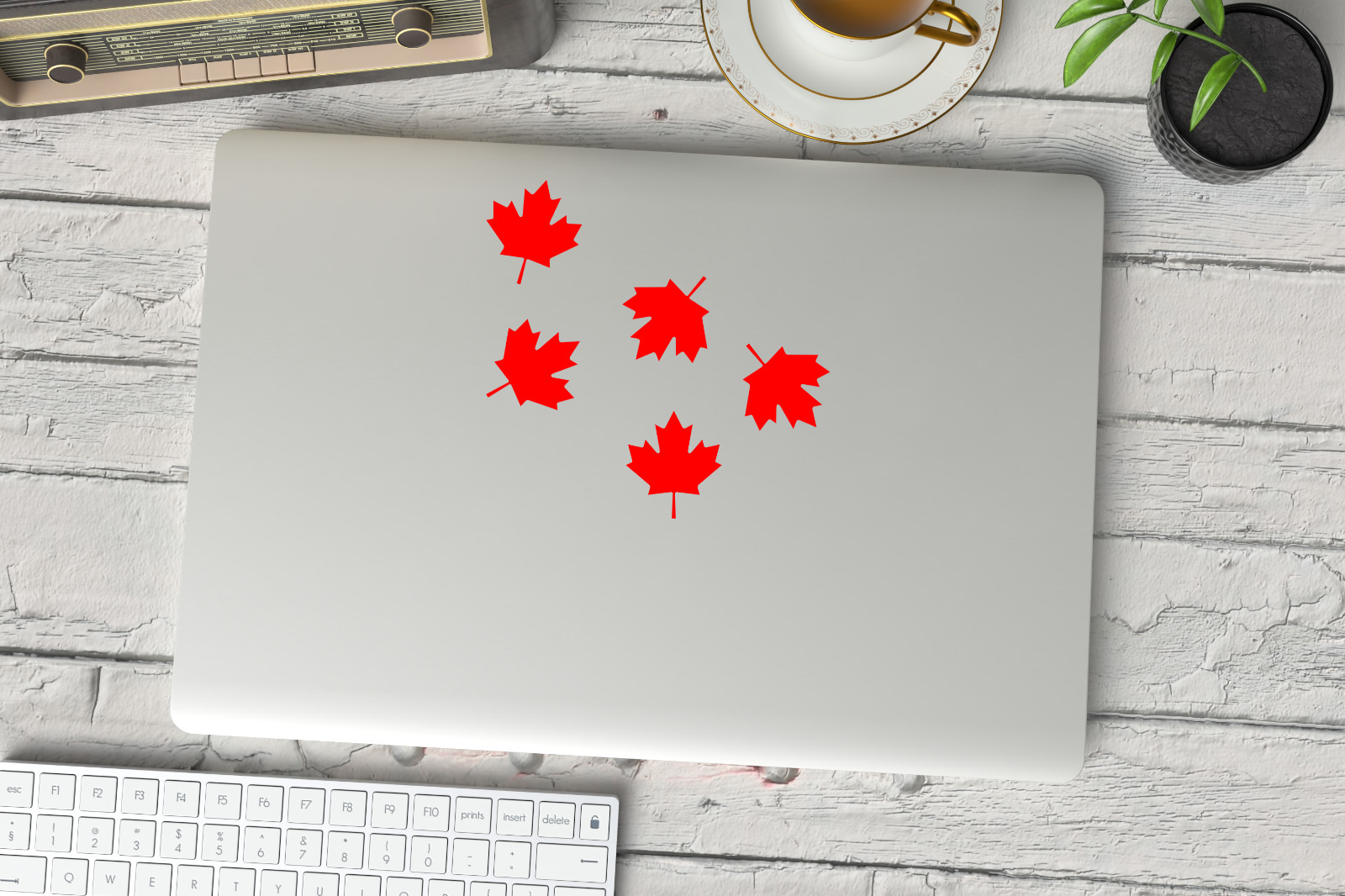 New – Set of 6 – Canadian Maple Leaf Vinyl Decal – Canada Flag Symbol Sticker