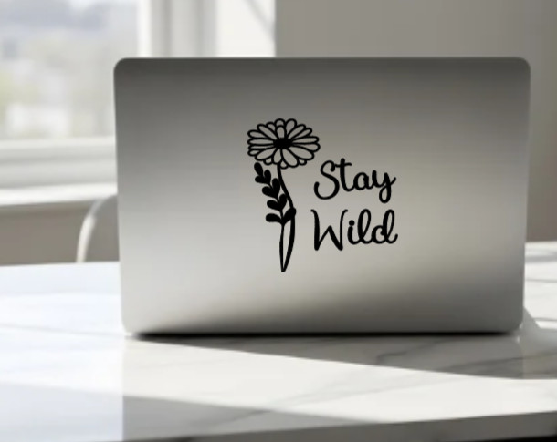 Stay Wild Flower Vinyl Decal Bumper Sticker Car Truck SUV Window Mirror Art