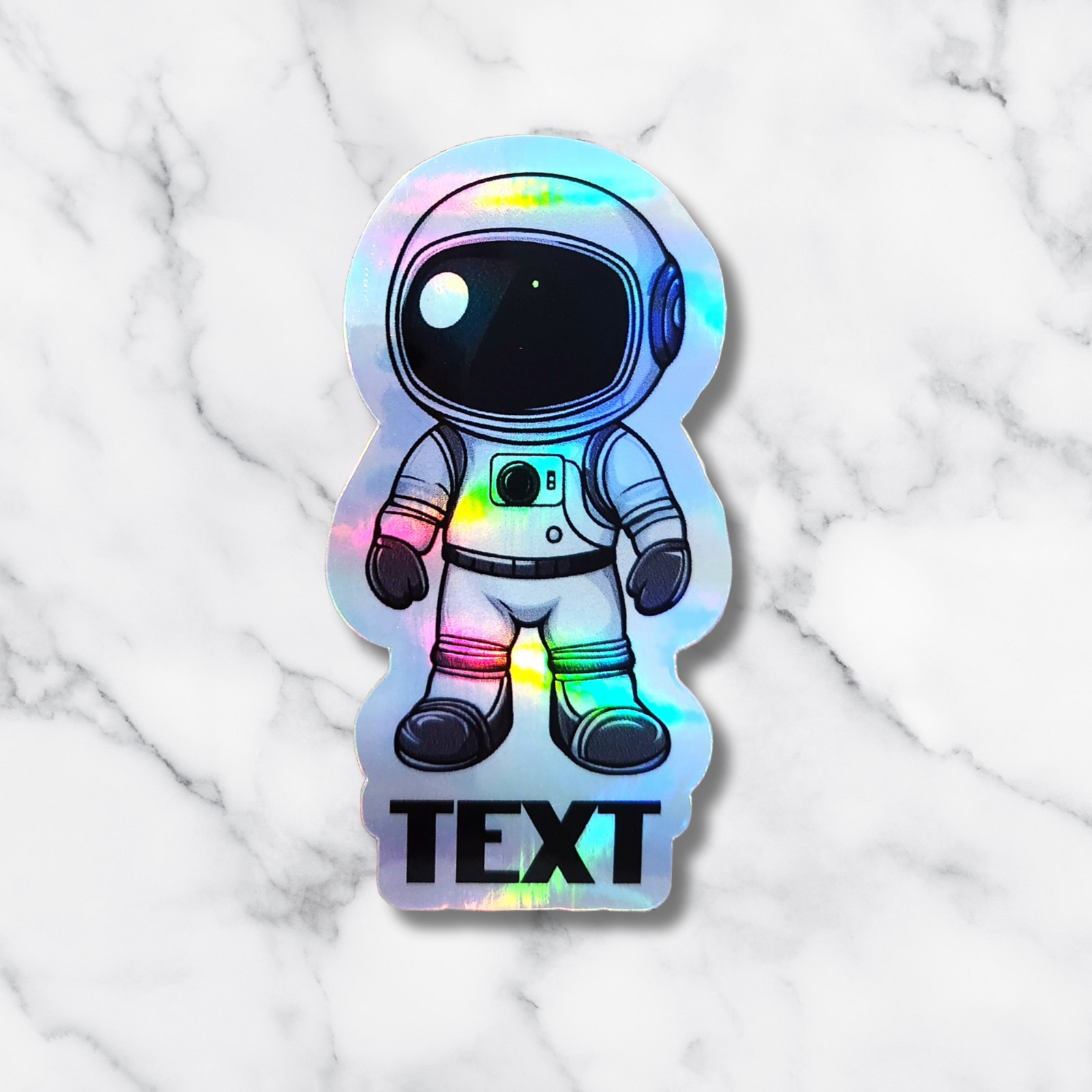 Custom Astronaut Name Sticker, Personalized Astronaut Decal