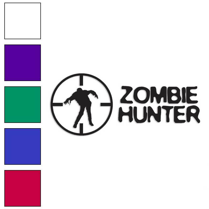 Zombie Hunter Crosshairs, Vinyl Decal Sticker, Multiple Colors & Sizes #768