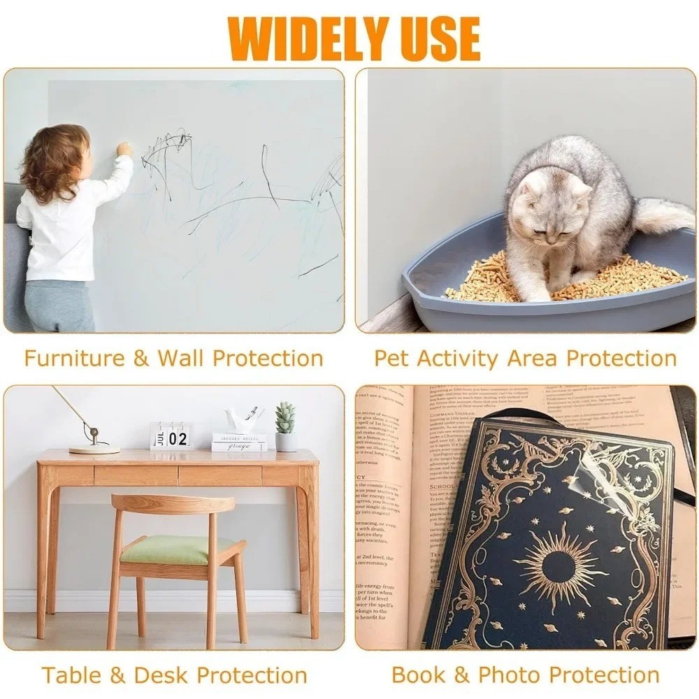 1pc Oil-Proof Kitchen Wall Protector Sticker–Waterproof, Heat-Resistant PET Film