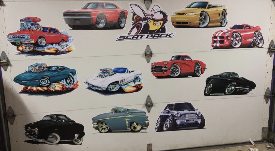 2015 Challenger R/T Blue 24” Long Wall Graphic Decal. Peel & Stick.