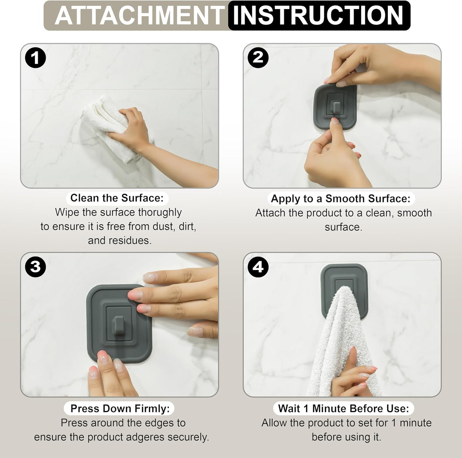 Silicone Simple Multipurpose Adhesive Shower Hook Reusable Hanger Bathroom Do…
