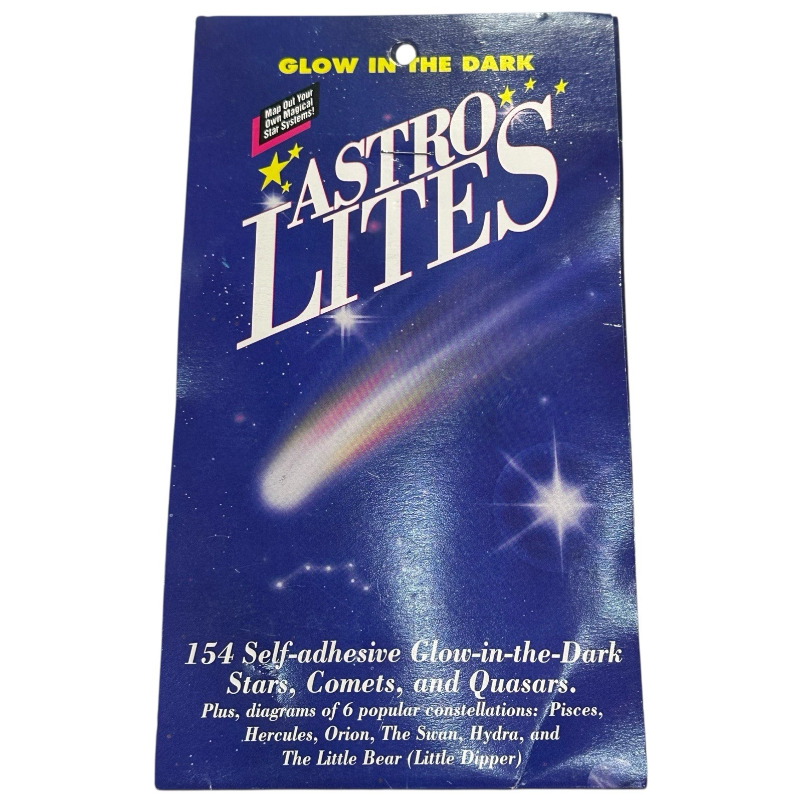 ASTRO LITES BY NITE DELITES-154 Self Adhesive Glow-in-the-Dark Stars Comets NOS