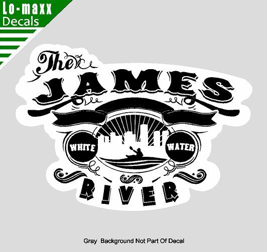 James River Whitewater Richmond Virginia High Quality Printed Vinyl Sticker