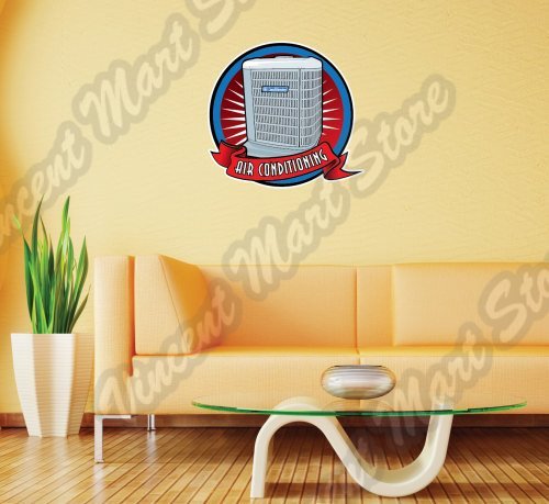 Air Conditioning Unit Mechanic HVAC Gauge Wall Sticker Room Interior Decor 22"