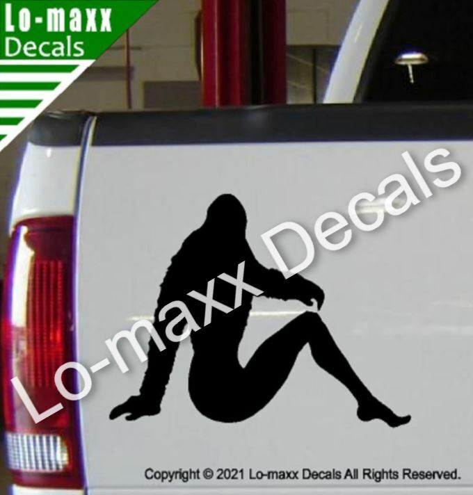 Bigfoot Sasquatch Mudflap Girl Superior Quality Unique Die Cut Vinyl Decal Art