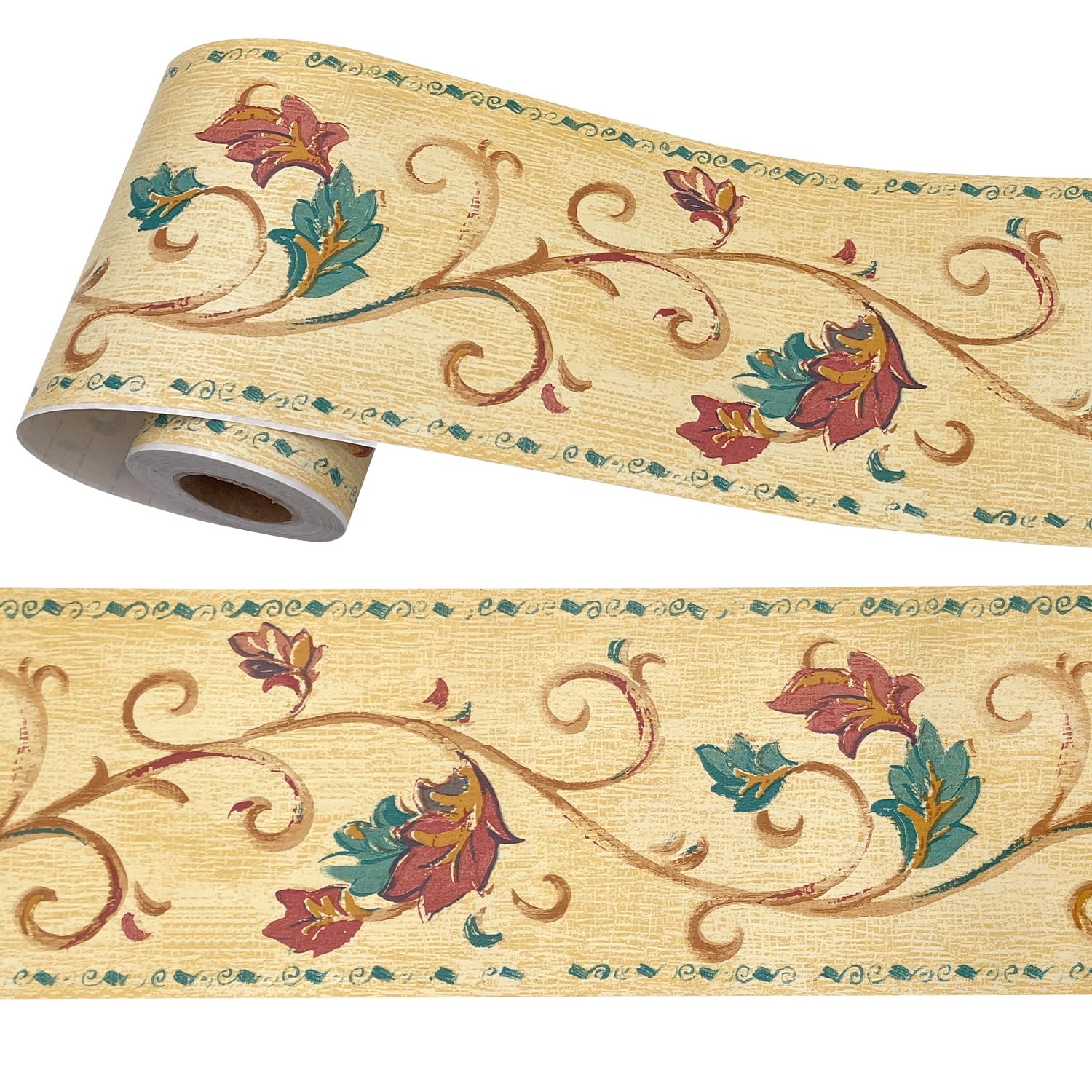 32.8 Feet Wallpaper Border Roll Leaf Peel and Stick Wall Decor Paper Sheet Ba…
