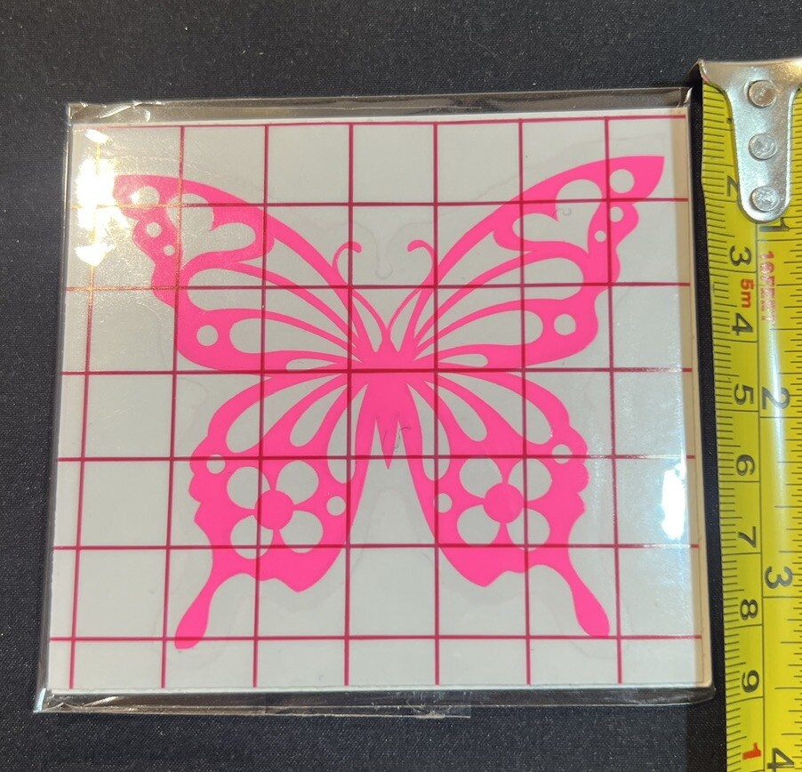 Hot Pink Vinyl Decal Butterfly / Brand New Homemade..