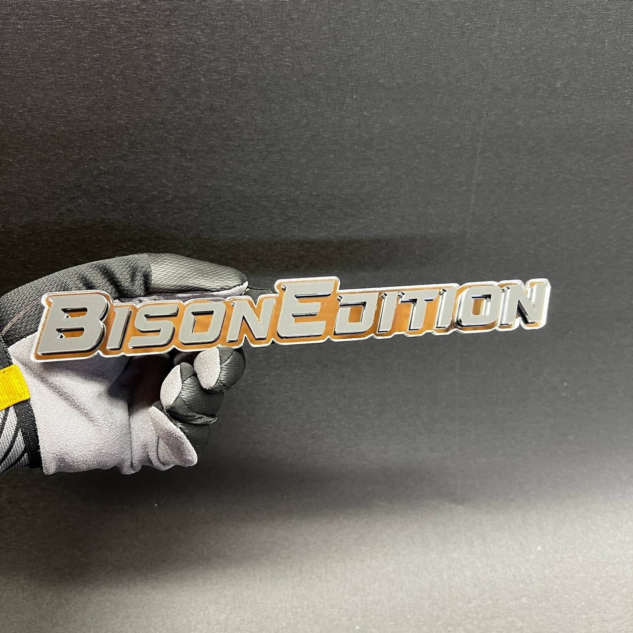 1PC BISON EDITION Custom 3D Text Car Badge Fender Emblem Tailgate Toolbox Decal