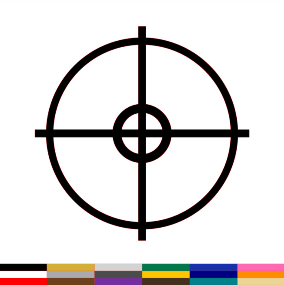 Target Symbol Sticker PICK SIZE COLOR Vinyl Decal Bullseye Crosshair Sniper Wall