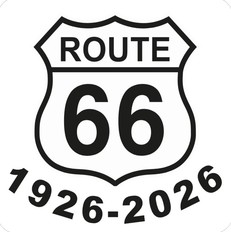 STICKER Route 66 100th anniversary Americana highway sign 1926 2026 USA