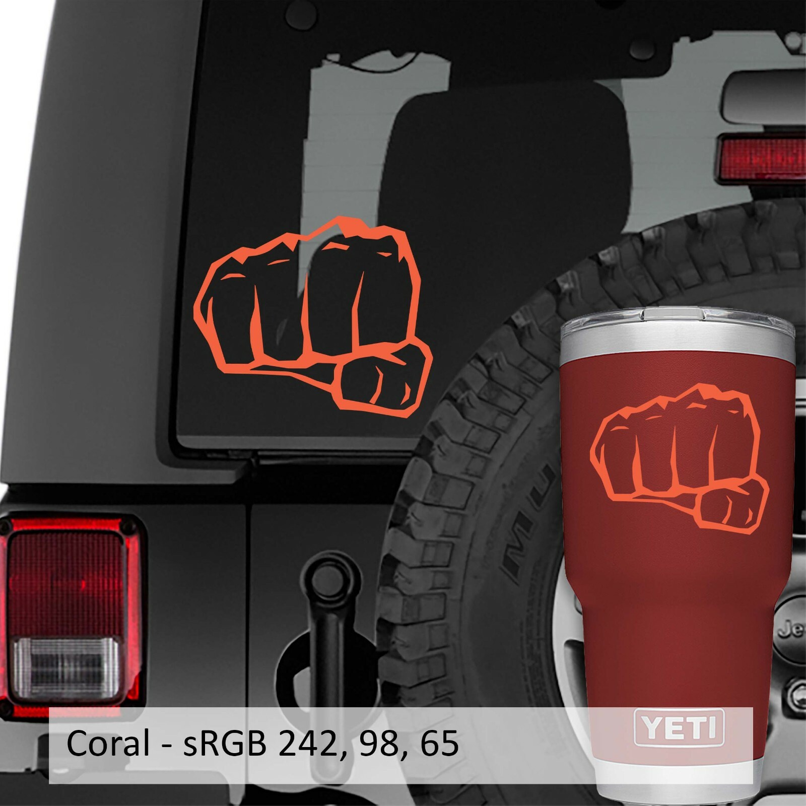 Punching Fist Vinyl Decal